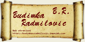 Budimka Radmilović vizit kartica